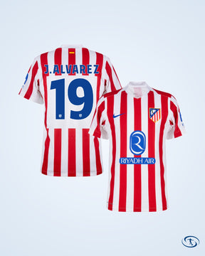 Atletico Madrid Home Player Number Shirt 2025-2026 (Official Cup Printing) - Men's
