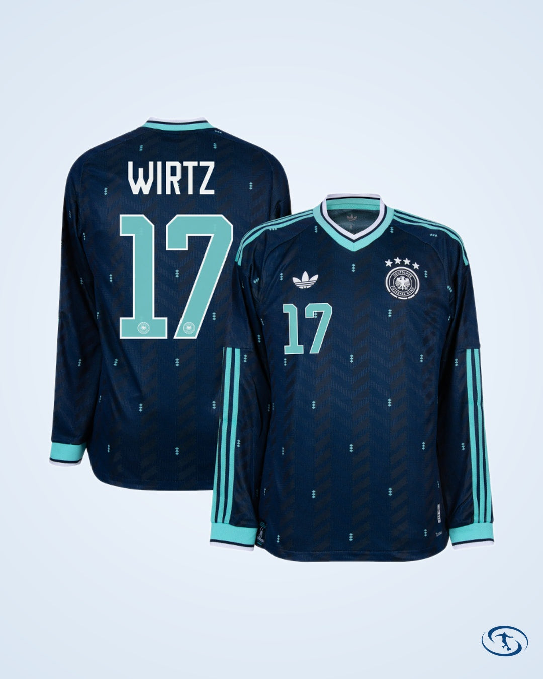 Germany Authentic Away L/S Player Number Shirt 2026-2027 (Official Printing) - Men's