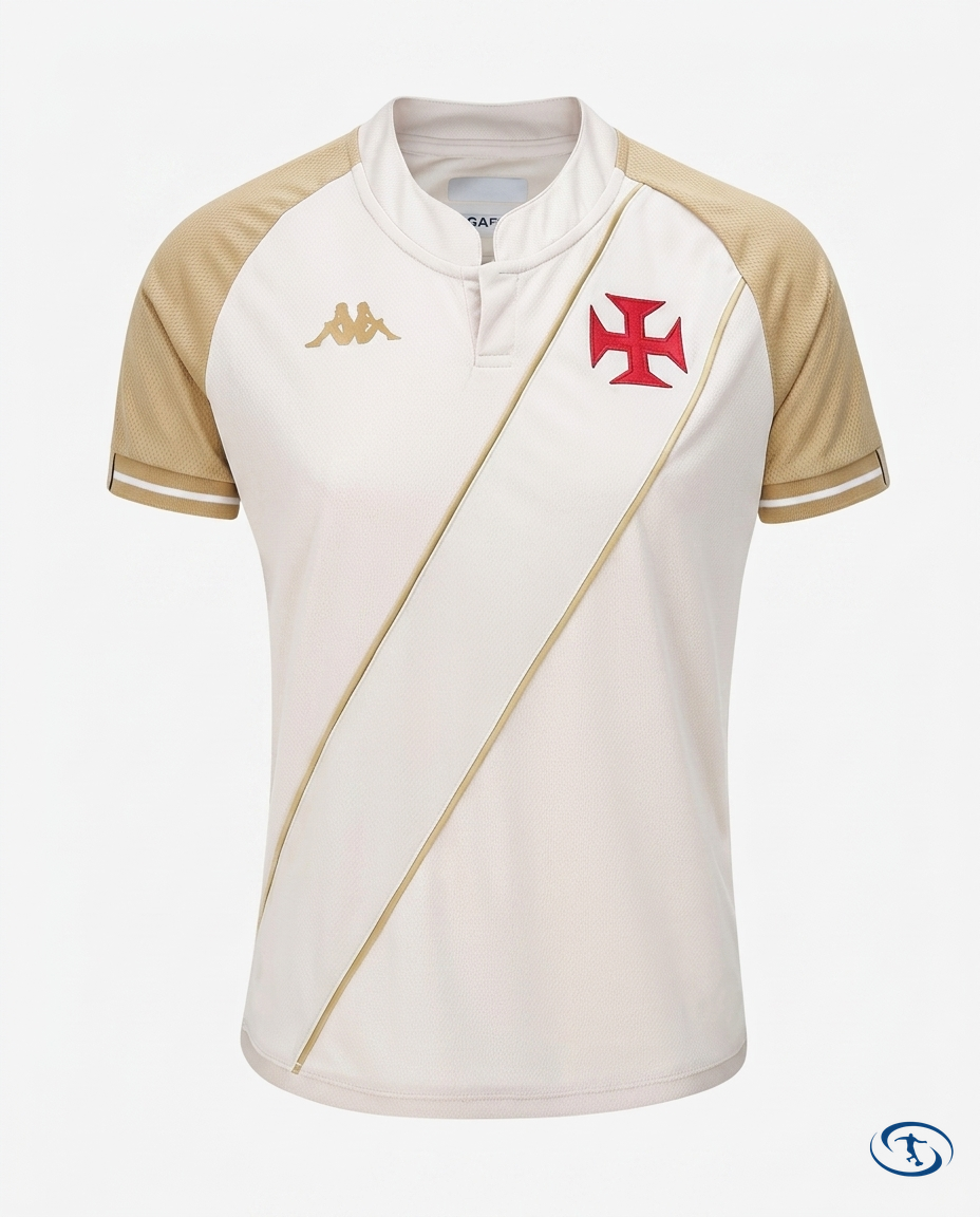 Vasco da Gama Jersey Third 2024/25 - Kappa Women's - Beige - Packshot | Sant Sport