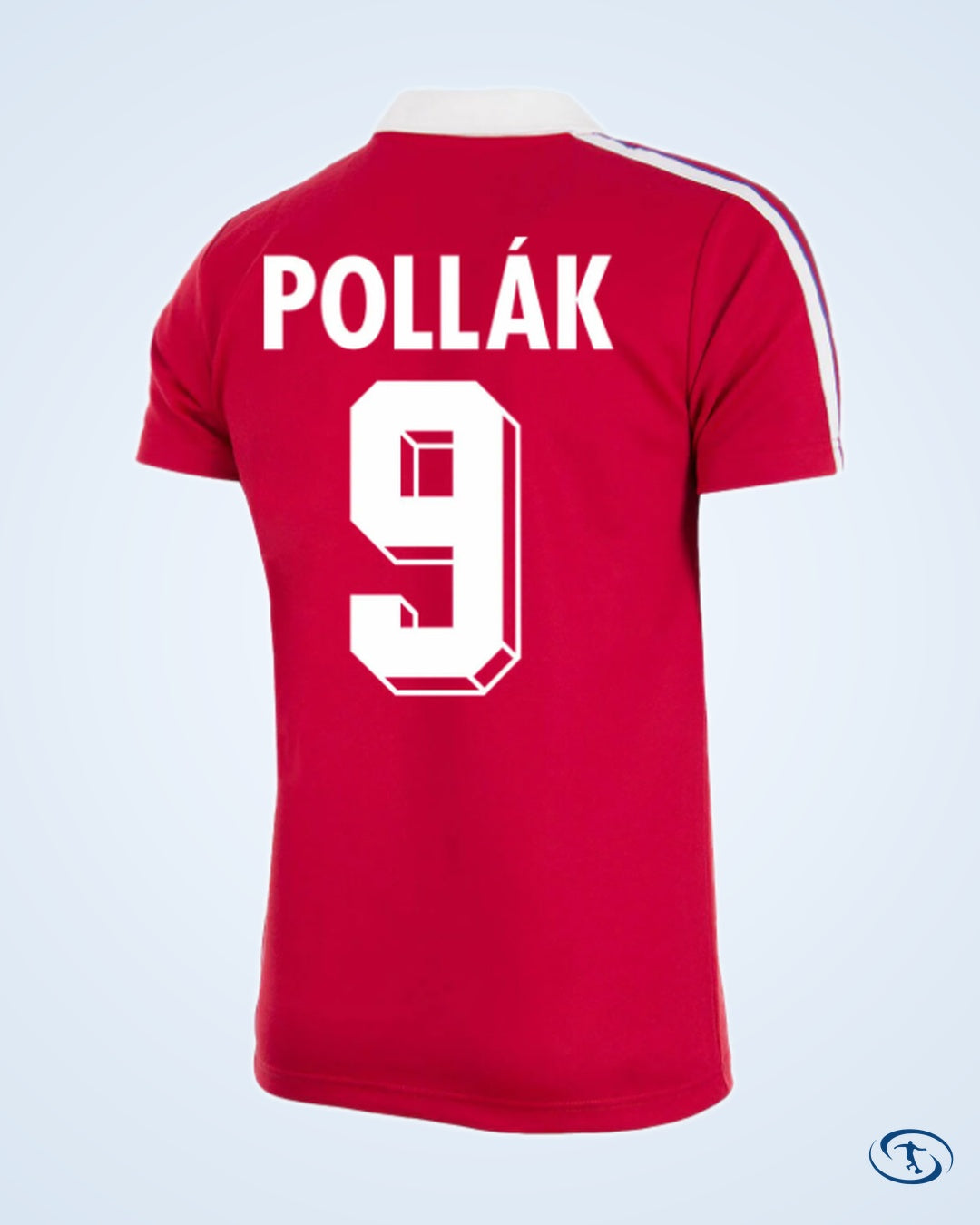 Czechoslovakia Home Pollák 9 Retro Shirt 1976-1977 (Retro Flock Printing) - Men's