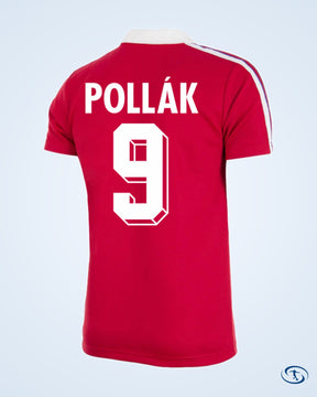 Czechoslovakia Home Pollák 9 Retro Shirt 1976-1977 (Retro Flock Printing) - Men's