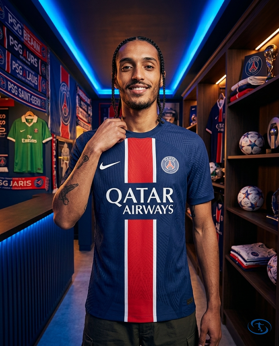 Camisa Paris Saint Germain - PSG Home 24/25 - Torcedor Nike Masculino - Azul e Vermelho - Front View | Sant Sport