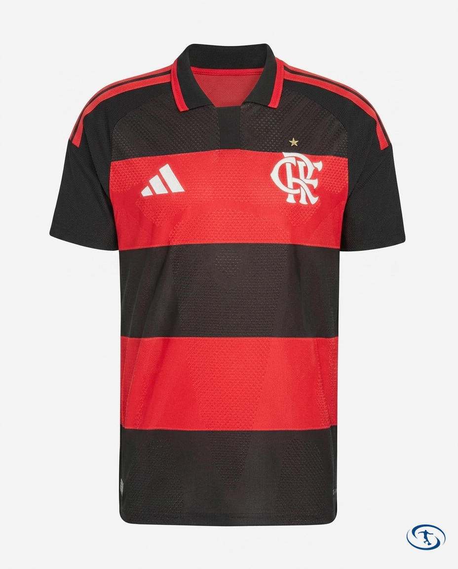 Flamengo Jersey Home 2026/27 - Adidas Jogador Men's - Red & Black - Packshot | Sant Sport