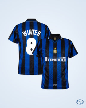 Inter Milan Home Retro Player Number Shirt 1997-1998 (Retro Flock Printing) - Men's