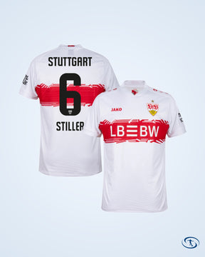 Jako VFB Stuttgart Home Stiller 6 Shirt 2025-2026 (Official Printing) - Men's