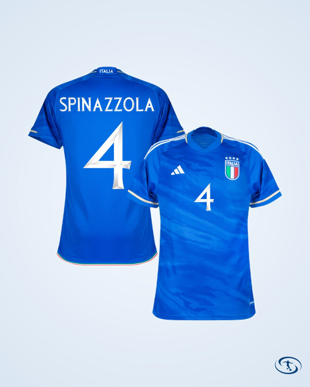 Italy Home Spinazzola 4 Shirt 2023-2024 (Official Printing) - Men's