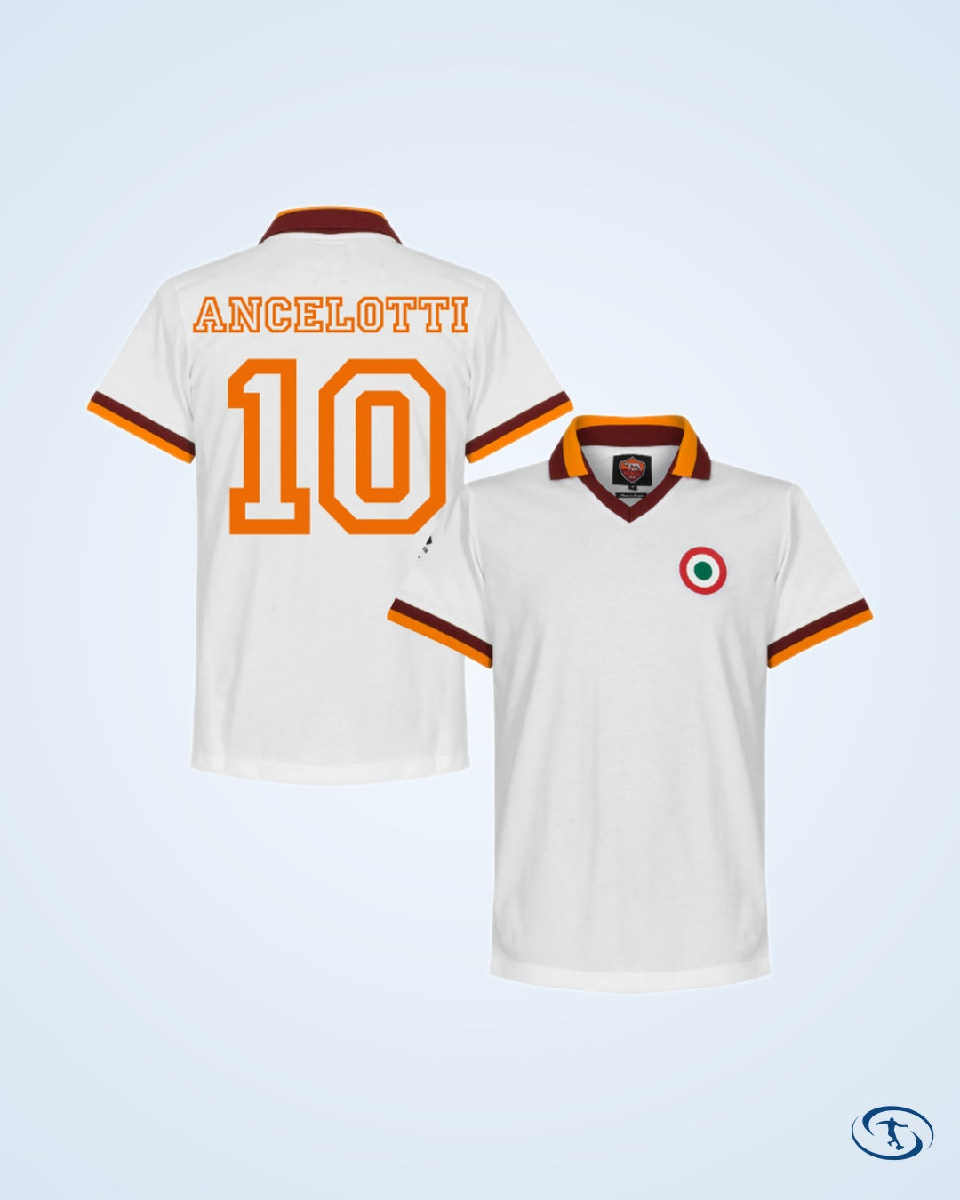 AS Roma Away Pruzzo 9 Retro Shirt 1980-1981 (Retro Flock Printing) - Men's