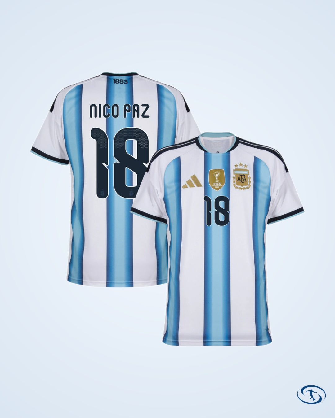 Argentina Home Player Number Shirt 2026-2027 (Official Printing)- Men's
