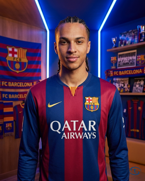 Camisa Barcelona Retrô Manga Longa 2014/15 Torcedor Nike Masculina - Badge Close-Up | Sant Sport