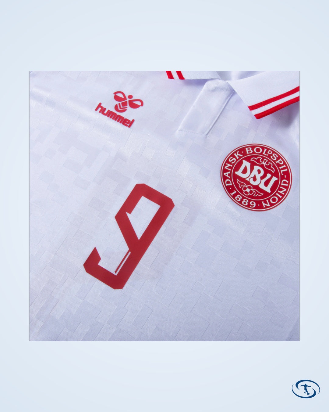 Denmark Away Højlund 9 Shirt 2024-2025 (Official Printing) - Men's