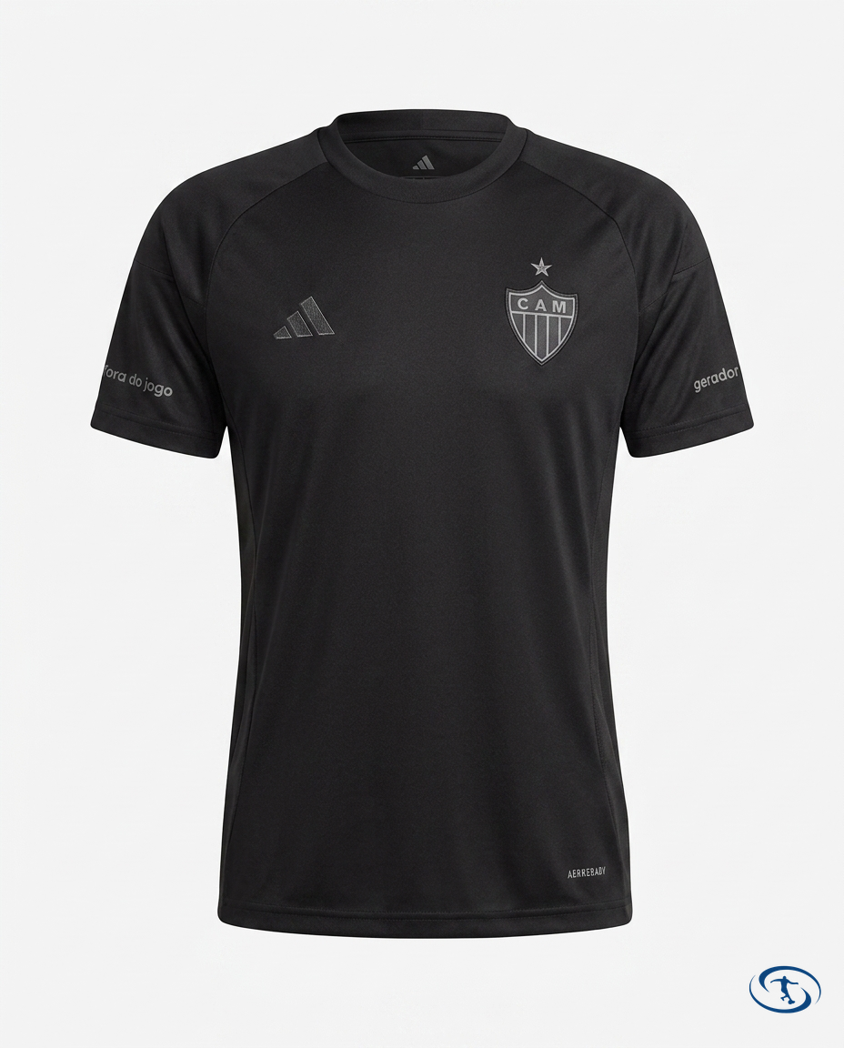 Atletico Mineiro All Black Jersey 2025/26 - Packshot | Sant Sport