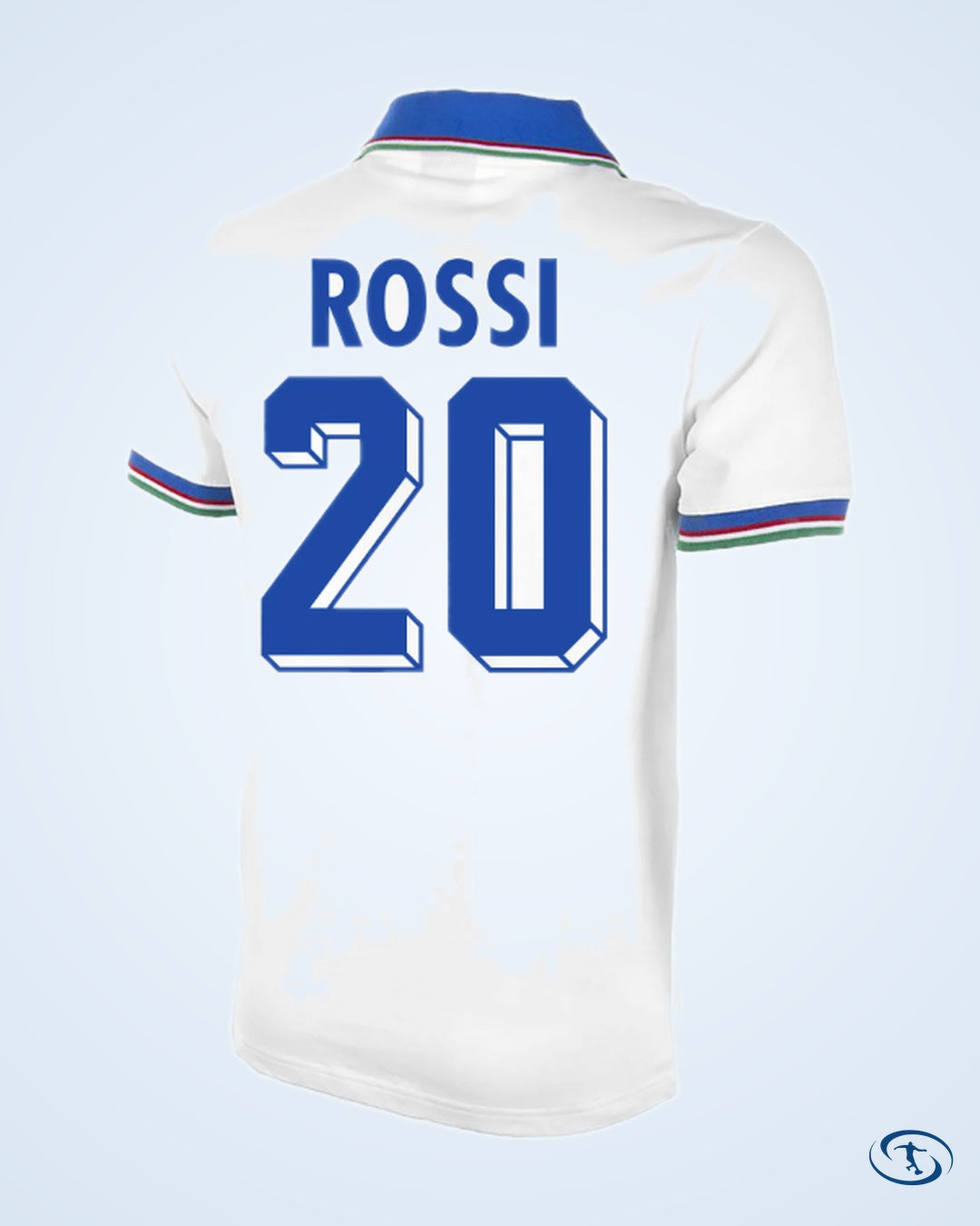 Italy Away Retro Shirt World Cup 1982 Fan Version (Retro Flock Printing)