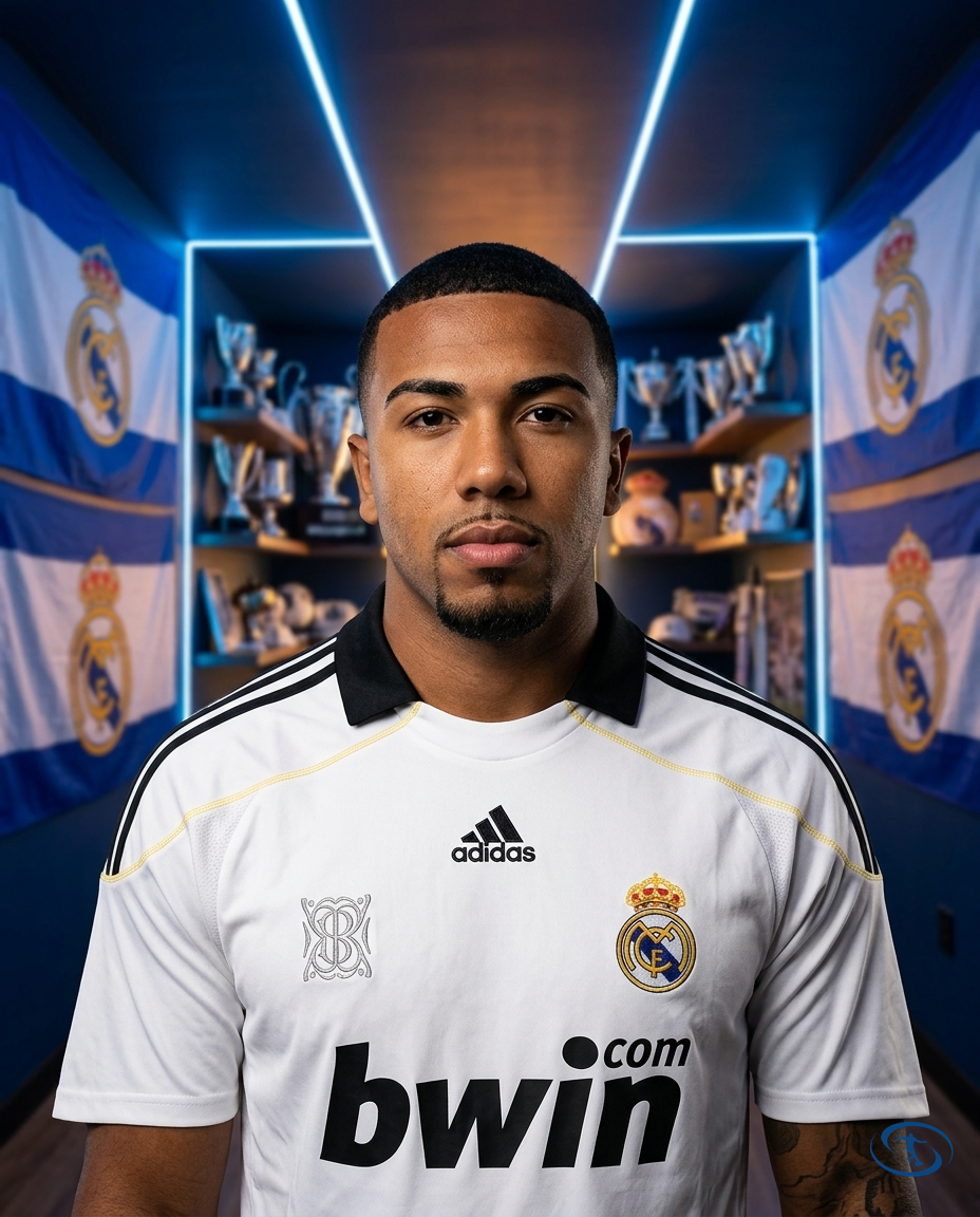Camisa Real Madrid Home Retrô 2009/10 Torcedor Adidas Masculina - Branco - Badge Close-Up | Sant Sport