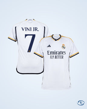 Real Madrid Home Vini Jr. 7 KIDS Shirt 2023-2024 (Official Cup Printing) - Kids