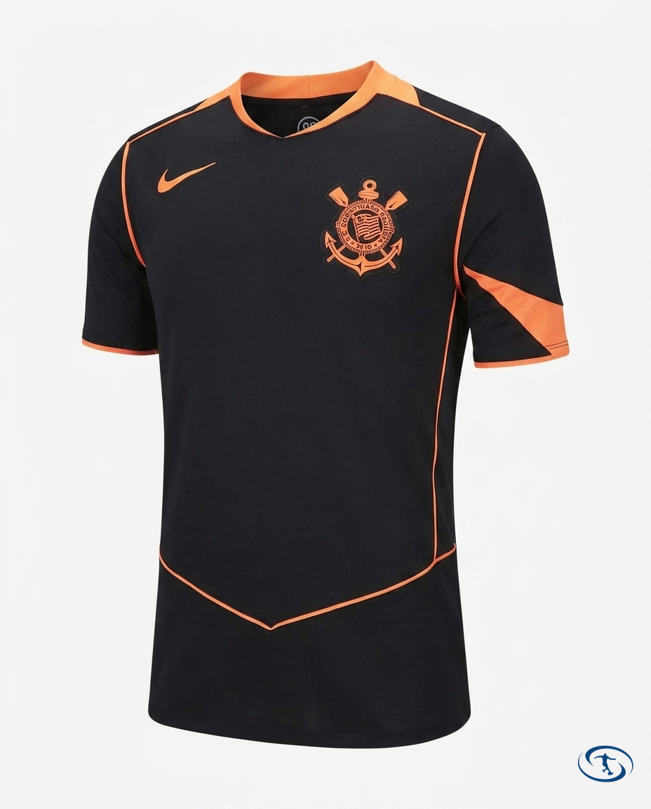 Corinthians Jersey Third 2025/26 - Nike Men's - Black e Laranja - Packshot | Sant Sport
