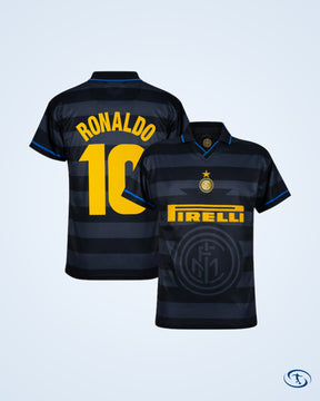 Inter Milan Away Retro Player  Number Shirt 1997-1998 (Retro Flock Printing) - Men's