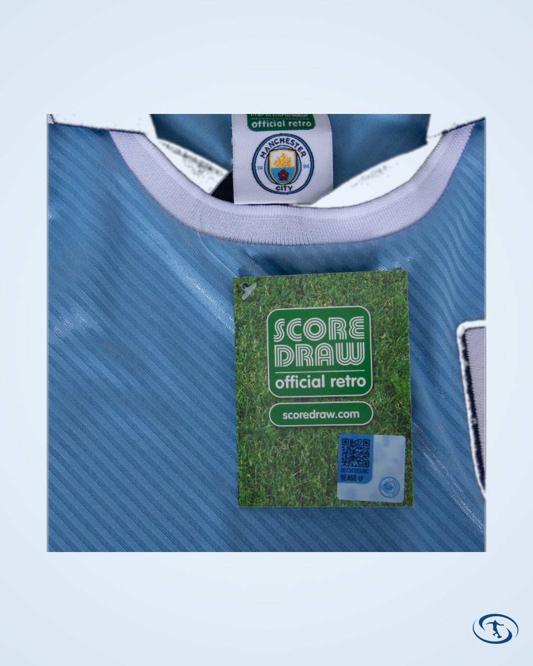 Score Draw Man City Home Retro Shirt 1993-1994 - Men's