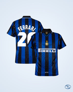 Inter Milan Home Retro Player Number Shirt 1997-1998 (Retro Flock Printing) - Men's
