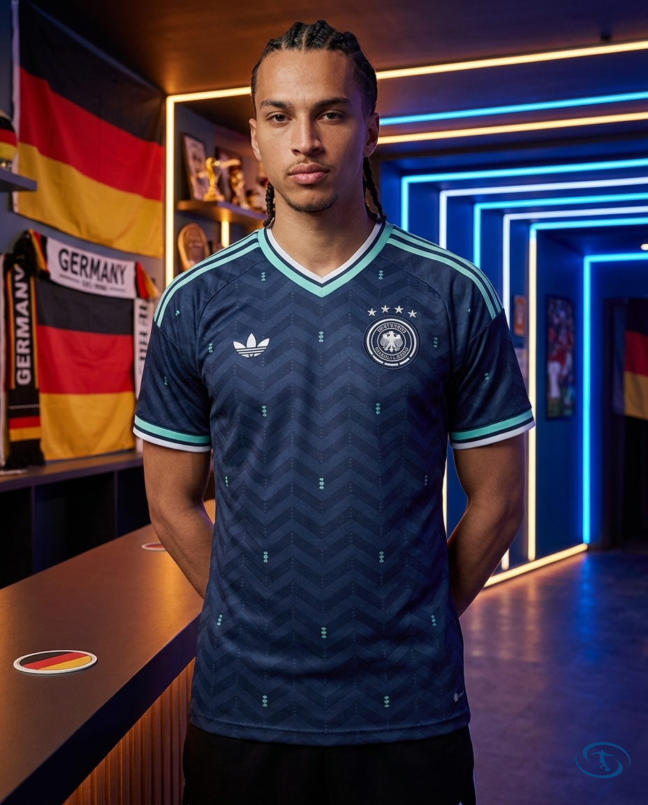 Camisa Alemanha Away 2026/27 Torcedor Adidas Masculino - Azul - Front View | Sant Sport
