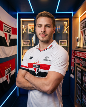 Sao Paulo FC I Jersey Home 2025 - Player Version New Balance Men's - White - Side View | Sant Sport