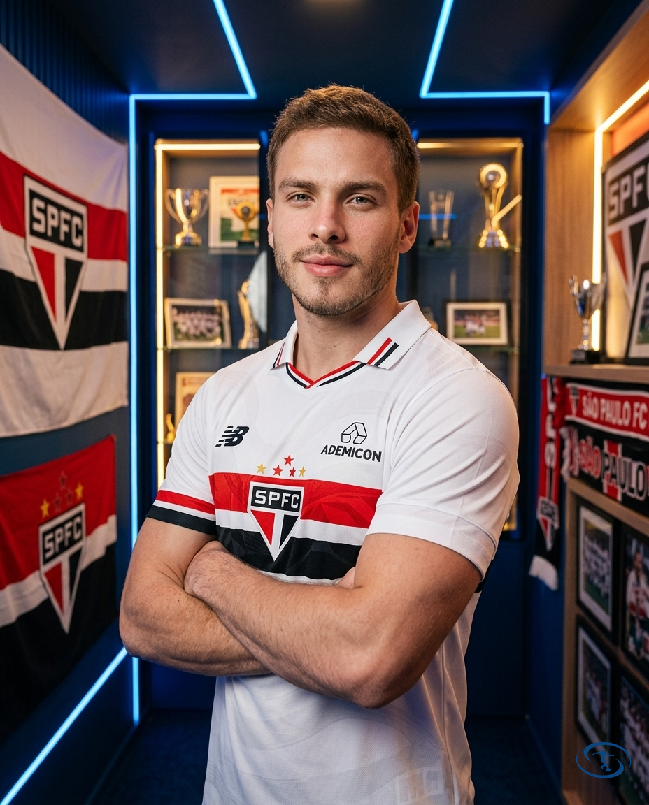 Sao Paulo FC I Jersey Home 2025 - Player Version New Balance Men's - White - Side View | Sant Sport
