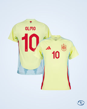 Spain Away Player Number Shirt 2024-2025 Fan Version (Official Printing)