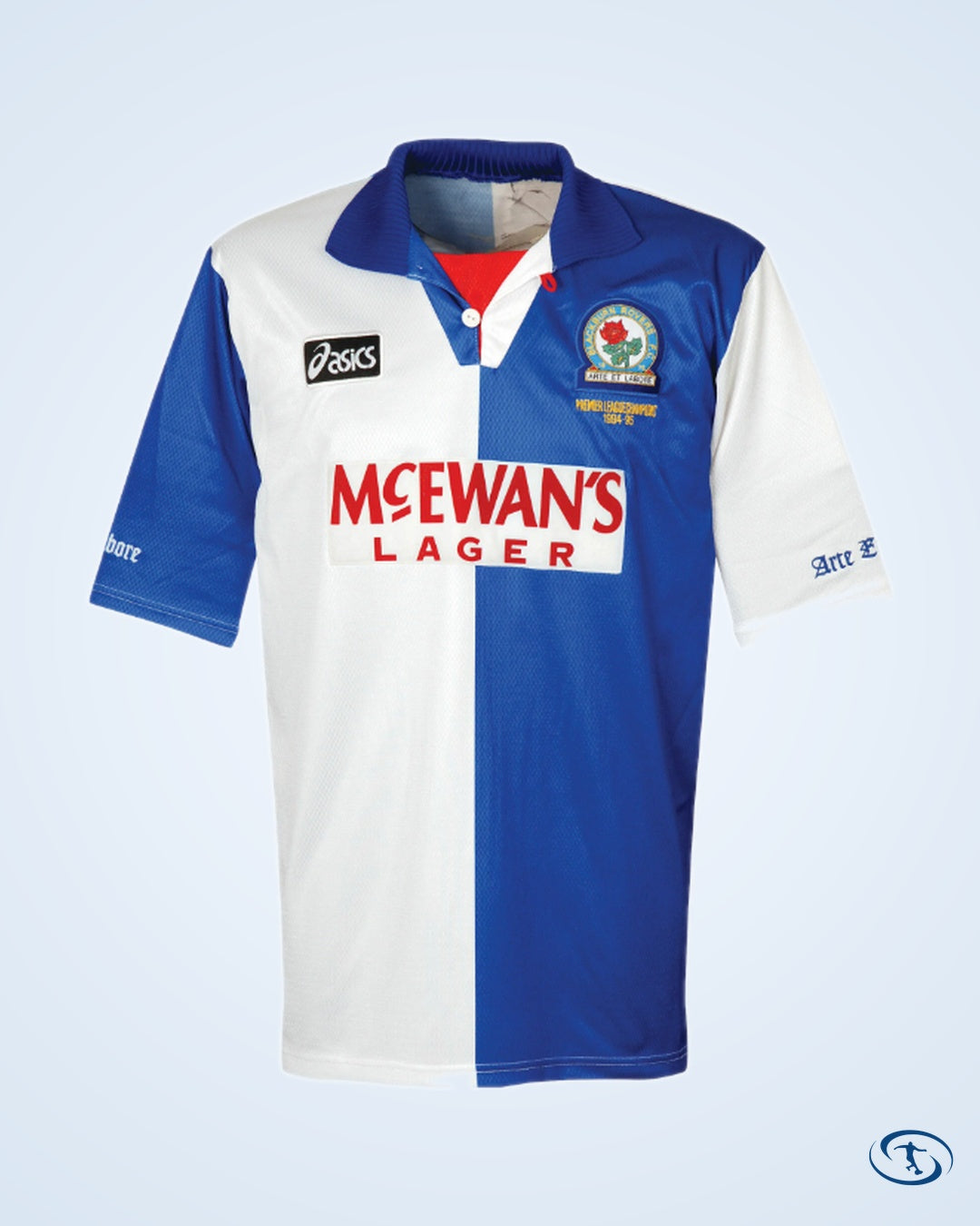 Asics Blackburn Rovers 1995-1996 Home Shirt - PREMIER LEAGUE CHAMPIONS Embroidery - Size M - Men's | Sant Sport