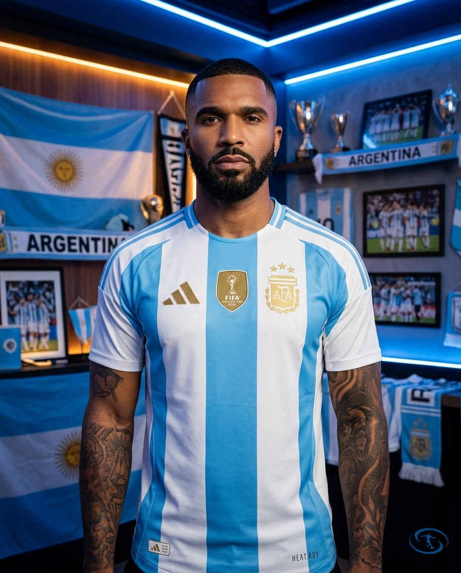Camisa Seleção Argentina Copa América Home 24/25 - Torcedor Adidas Masculino - Azul e Branco - Front View | Sant Sport