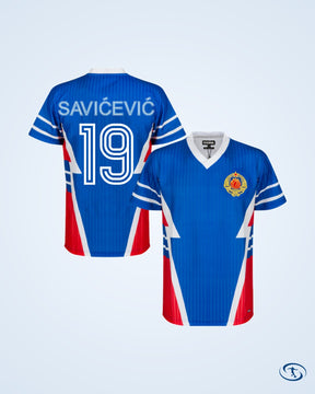 Yugoslavia Home Player Retro Jersey 1990-1991 (Retro Flock Printing) - Men's