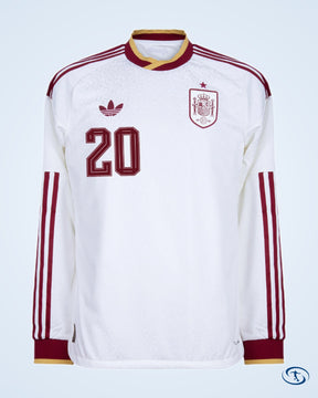 Spain Authentic Away L/S Pedri 20 Shirt 2026-2027 (Official Printing) - Men's | Sant Sport