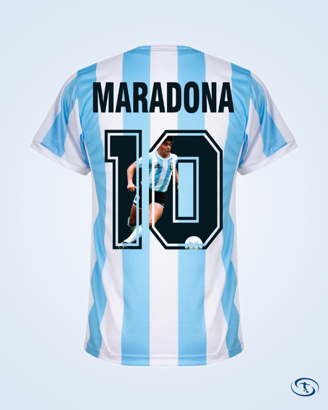 Argentina Home Retro Maradona 10 Shirt 1986 (Gallery Printing) - Men's