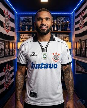 Corinthians Jersey Home Retro 1999 Men's Topper - White - Front View | Sant Sport