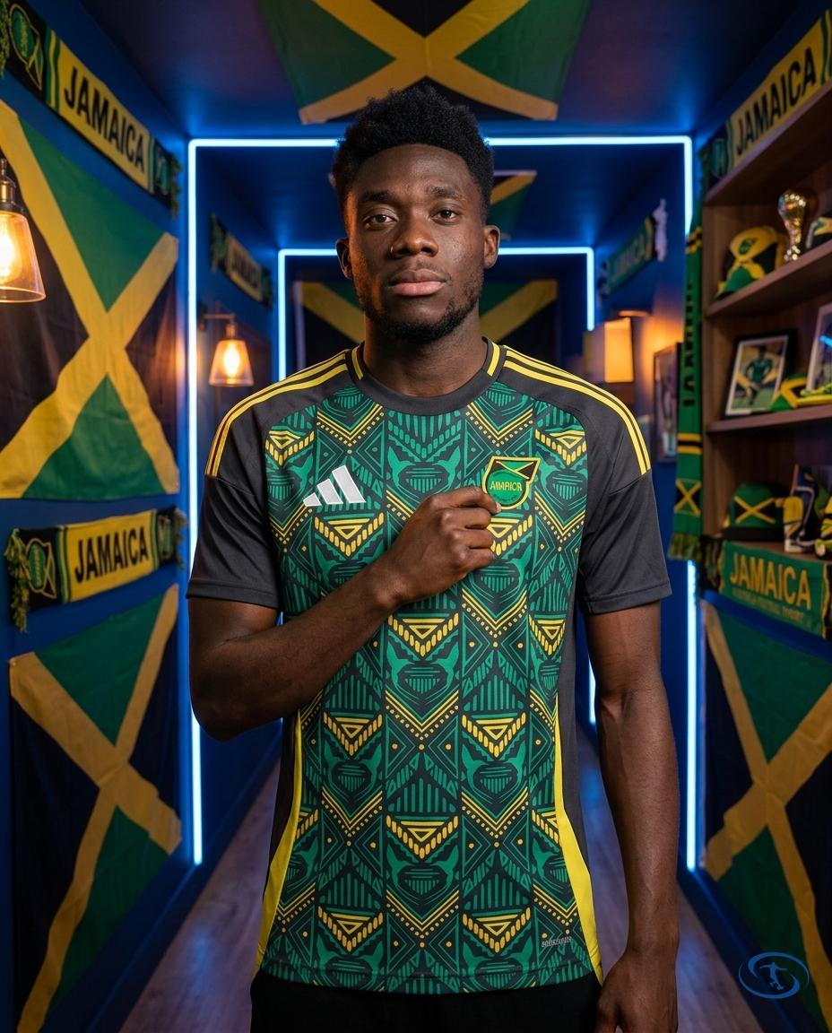 Camisa Jamaica Copa América Away 24/25 - Torcedor Adidas Masculino - Preto - Front View | Sant Sport