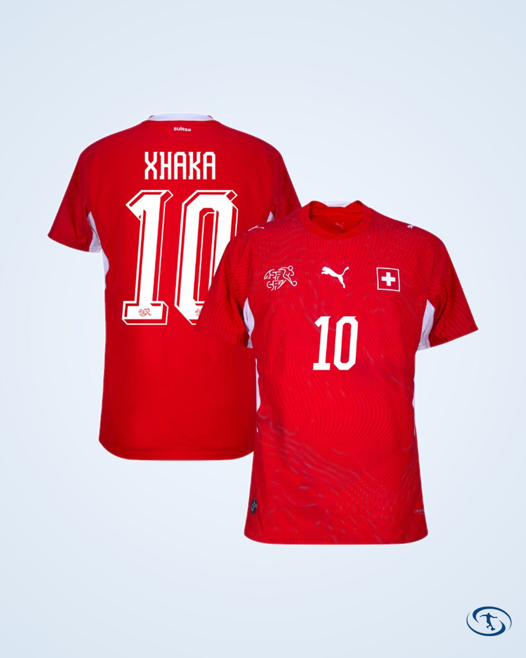 Switzerland Authentic Home Xhaka 10 Shirt 2026-2027 (Official Printing) - Men's