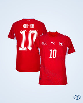 Switzerland Authentic Home Xhaka 10 Shirt 2026-2027 (Official Printing) - Men's