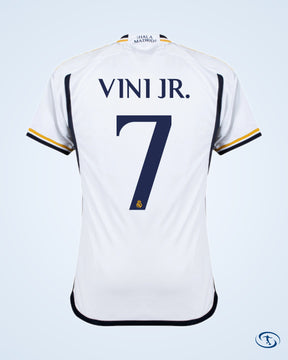 Real Madrid Home Vini Jr. 7 KIDS Shirt 2023-2024 (Official Cup Printing) - Kids