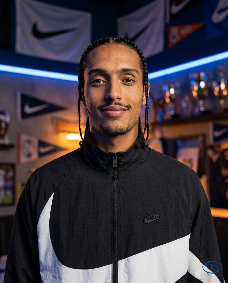 Nike Men's - Black Windbreaker - Badge Close-Up | Sant Sport