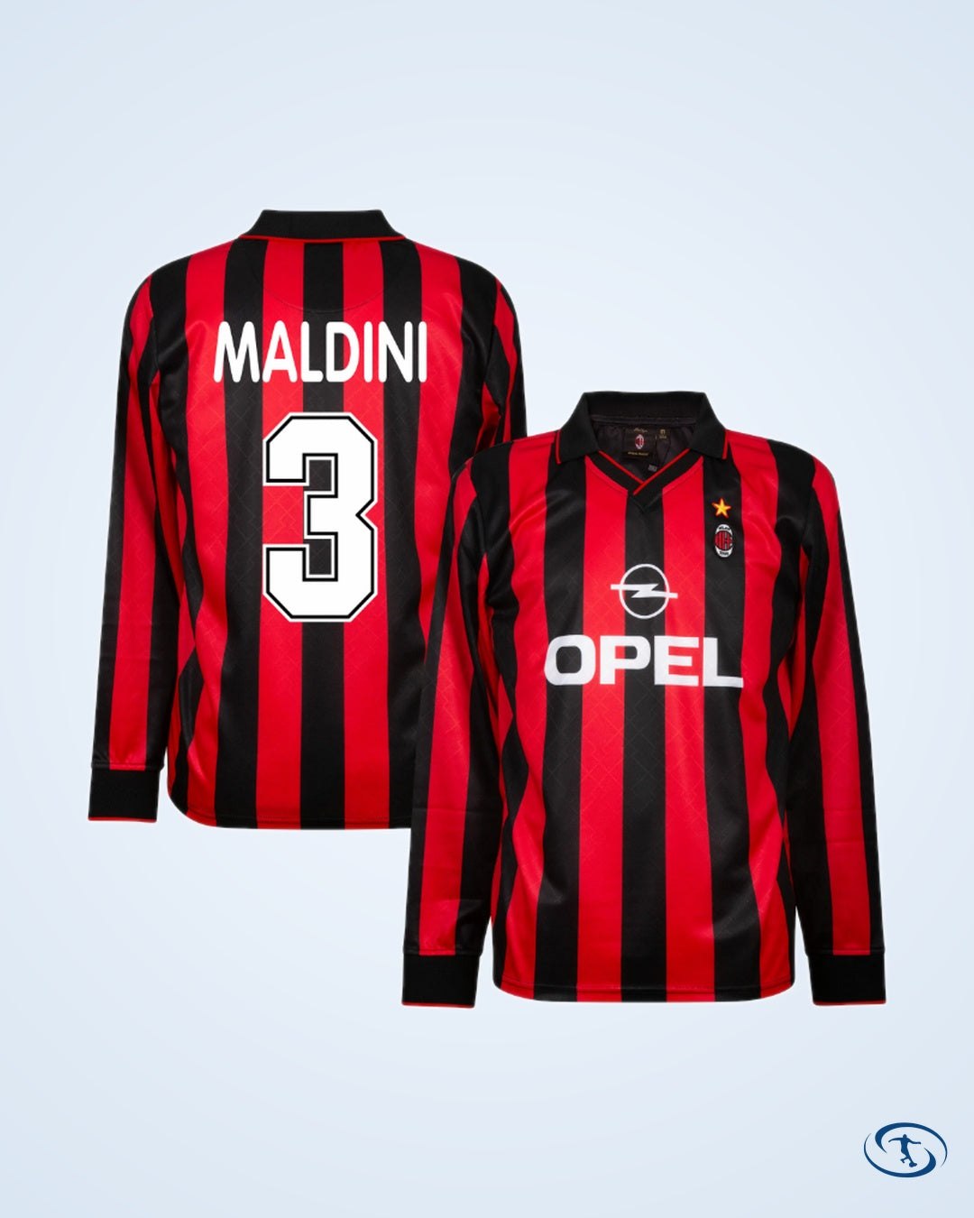 AC Milan Retro Home L/S Shirt 96-97 (Retro Flex Printing)