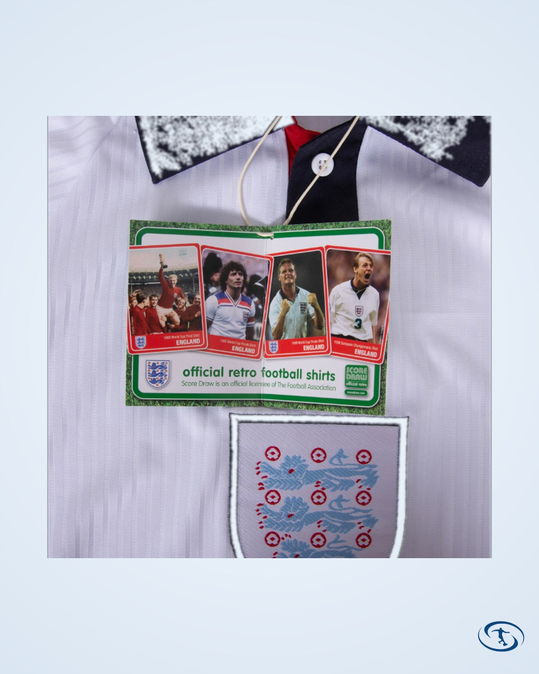 Score Draw England Home Retro Shirt World Cup Finals 1998 Customizable Men's