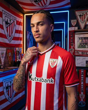 Camisa Athletic Bilbao Home 24/25 - Torcedor Castore Masculino - Vermelho e Branco - Side View | Sant Sport
