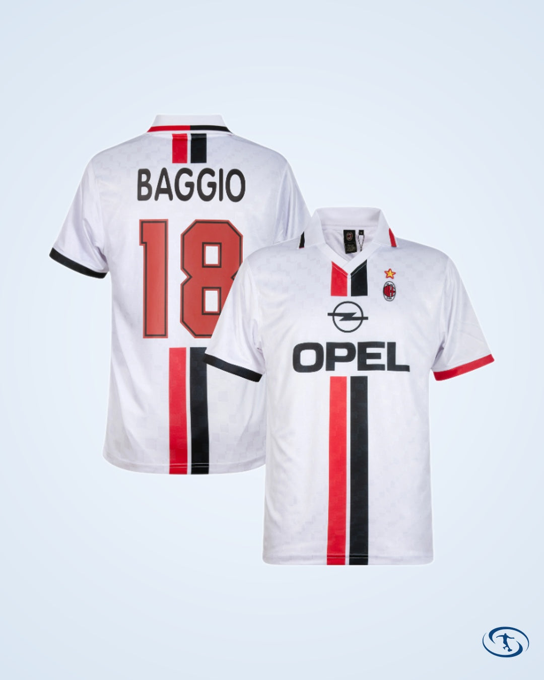 AC Milan Retro Away Shirt 1995-1996 (Retro Flex Printing)