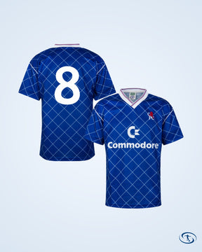 Score Draw Chelsea Home Retro Shirt 1987-1988 (Retro Flock Printing) - Men's