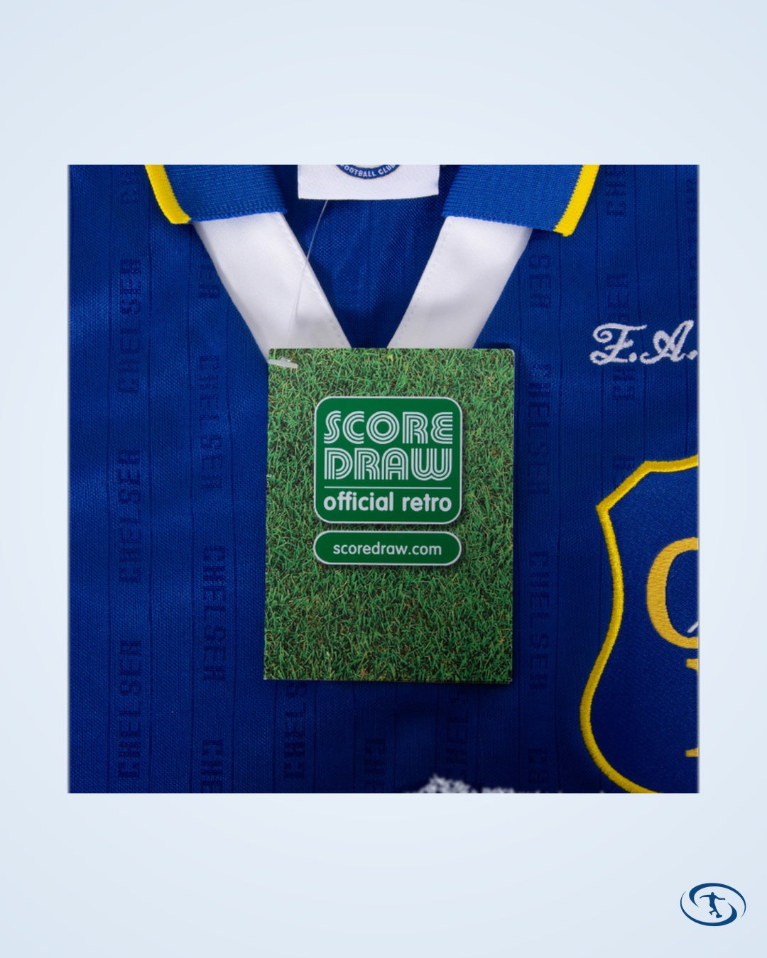Score Draw Chelsea Home Retro Shirt FA Cup Final 1997 (Retro Flock Printing) - Men's
