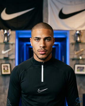Tech Fleece Nike - Black & Grey Kit - Badge Close-Up | Sant Sport