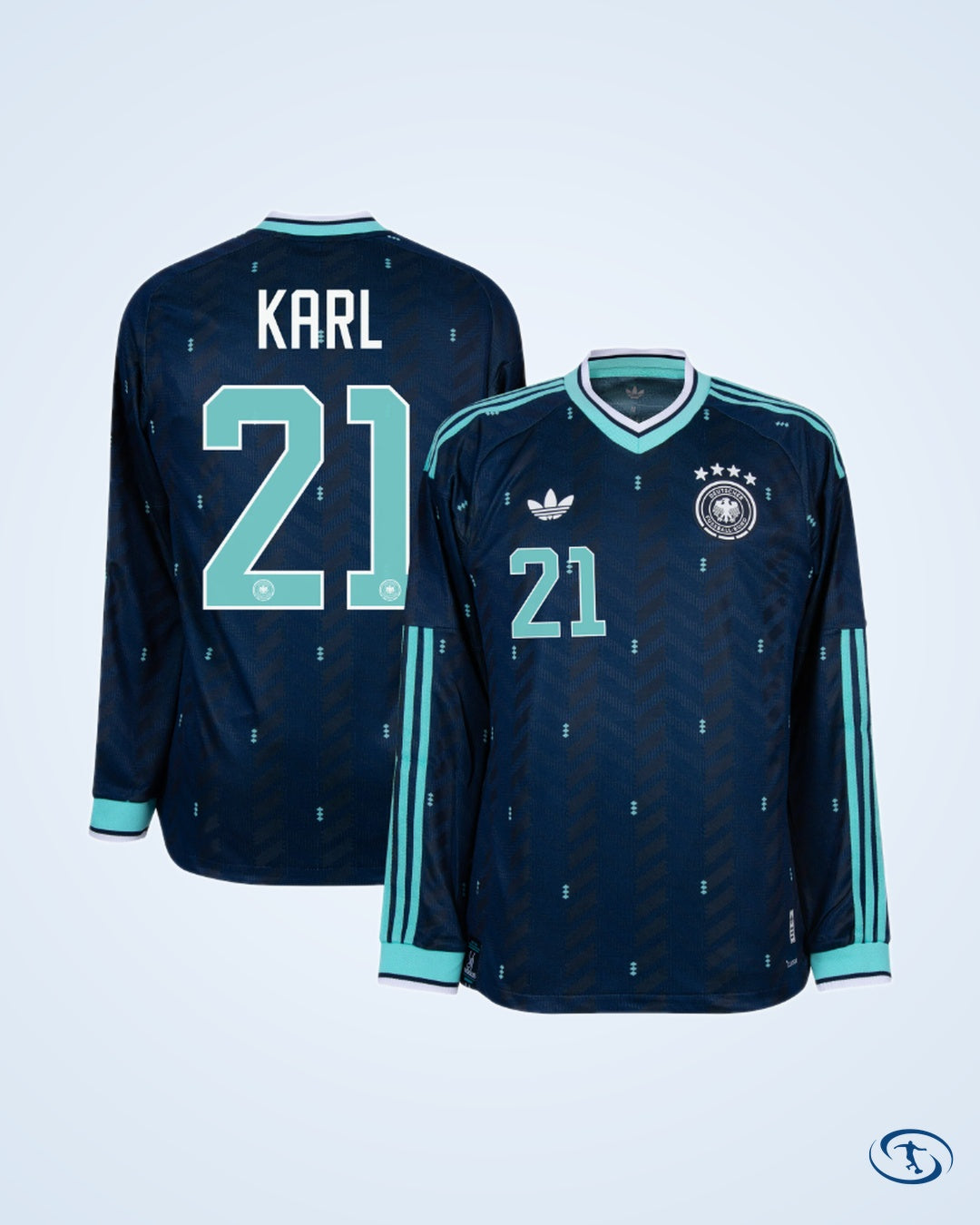 Germany Authentic Away L/S Player Number Shirt 2026-2027 (Official Printing) - Men's