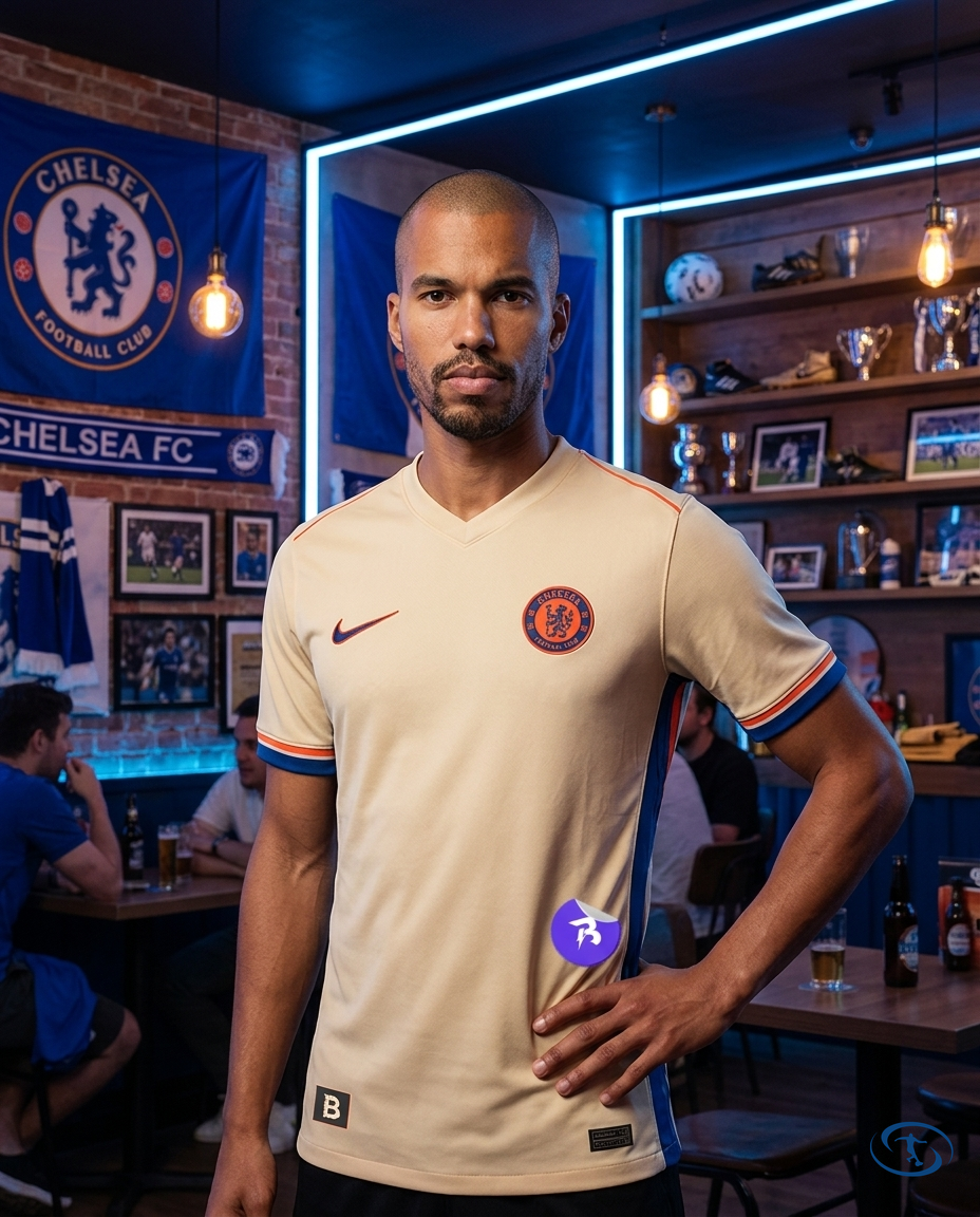 Camisa Chelsea Away 24/25 - Torcedor Nike Masculino - Bege - Front View | Sant Sport