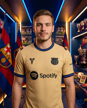 Camisa Barcelona X Kobe Bryant Away 25/26 Jogador Nike Masculino - Amarelo - Front View | Sant Sport