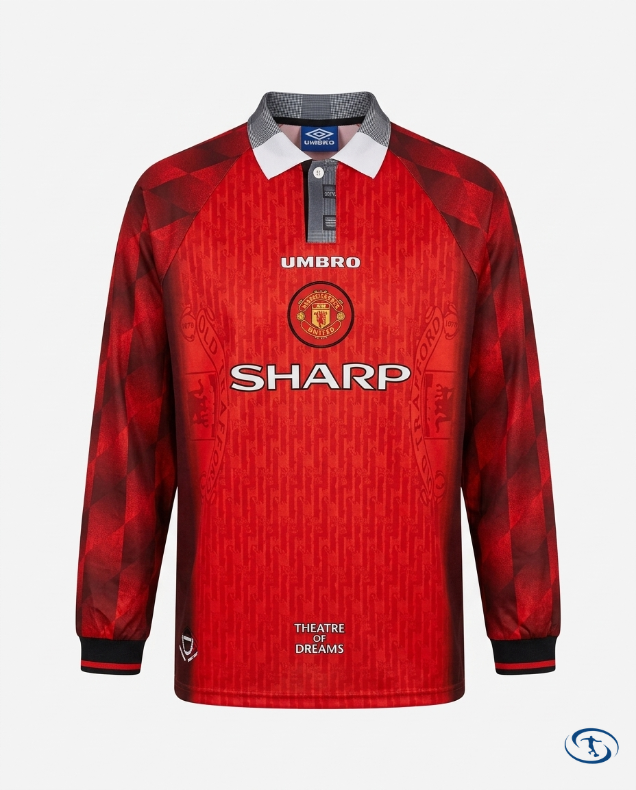 Manchester United Jersey Long Sleeve Home Retro 1996 - Packshot | Sant Sport