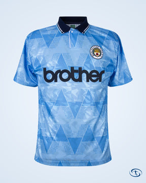 Score Draw Man City Home Retro Shirt 1989 - Men's