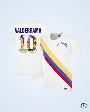 Colombia Home Retro Valderrama 10 Shirt 1972-1973 (Gallery Style Printing) - Men's